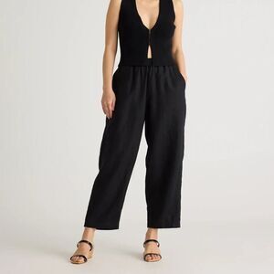 Quince Black Ankle Cropped Pants